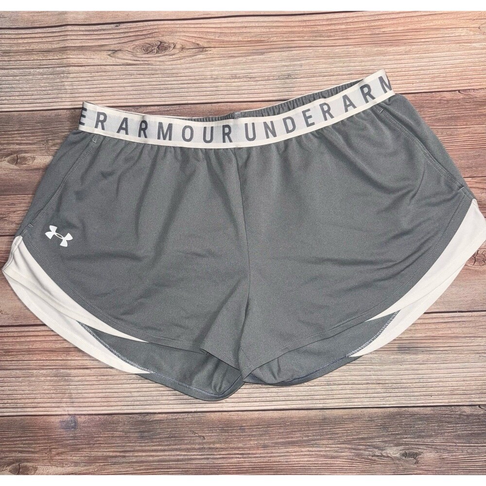 Under Armour Women's UA Play Up Shorts 3.0 Size XL True Gray Heather